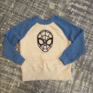 Hanna Andersson 6-7 Marvel Spider-Man Kids Sweatshirt - Blue and Gray